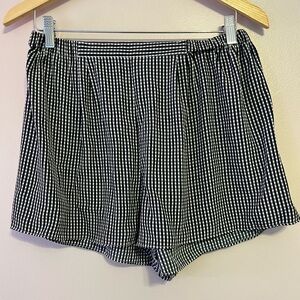 Victorias Secret Vintage Gold Label Sleep Short Pajama Gingham Black White Med